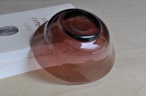Violette Schale aus Blasenglas von Biot
