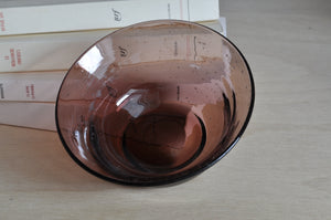 Violette Schale aus Blasenglas von Biot