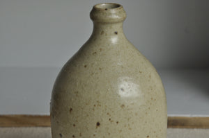 Beige Flasche aus Steingut