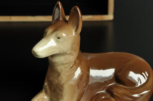 Brauner Schäferhund von Saint-Clément aus Keramik